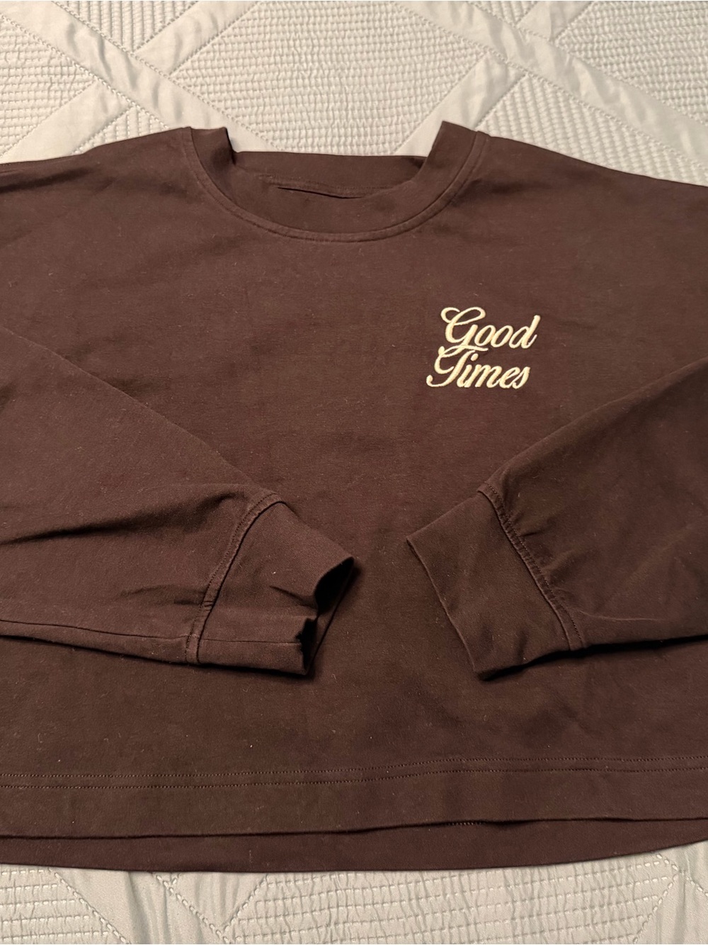 Aeropostale Brown 'Good Times' Crewneck Sweatshirt